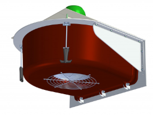 Vrijlopende kunststof ventilator