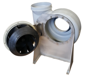 Kunststof centrifugaal ventilator met swing out