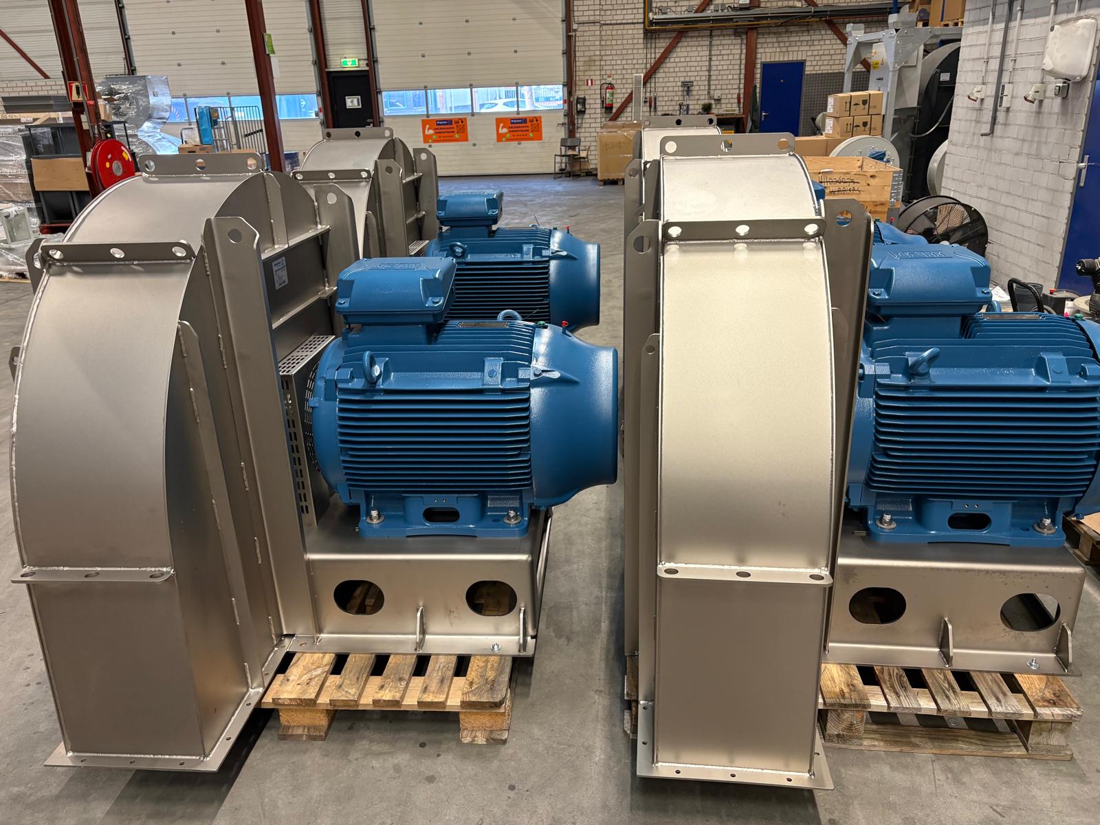RVS ventilatoren voor ammonia stripper in industriële waterzuivering