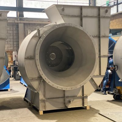 RVS centrifugaal ventilatoren voor een banddroger in de champignonindustrie