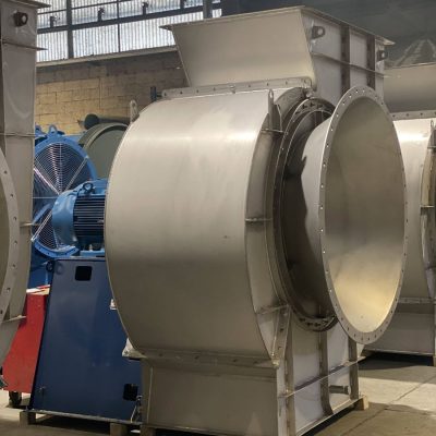 RVS centrifugaal ventilatoren voor een banddroger in de champignonindustrie
