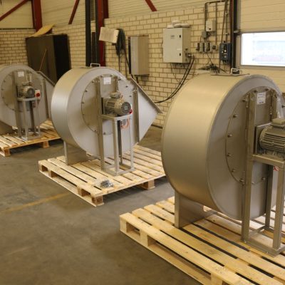 RVS centrifugaal ventilatoren voor Europees huisdiervoederbedrijf