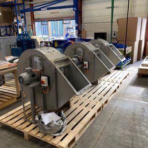 RVS centrifugaal ventilatoren voor Europees huisdiervoederbedrijf