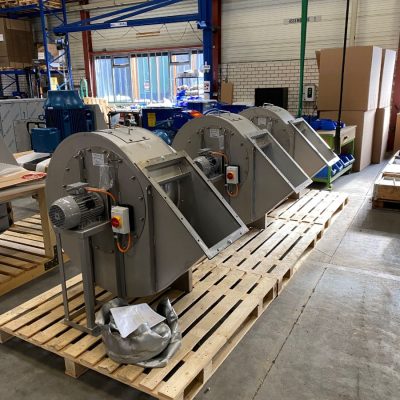 RVS centrifugaal ventilatoren voor Europees huisdiervoederbedrijf