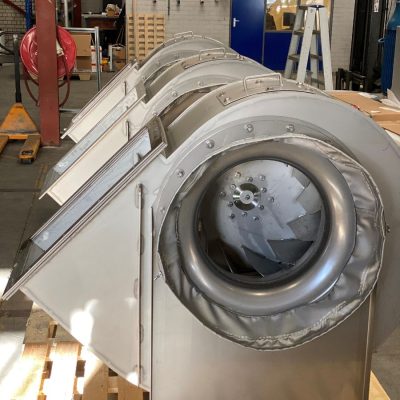 RVS centrifugaal ventilatoren voor Europees huisdiervoederbedrijf