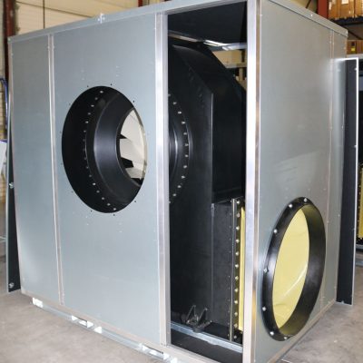Kunststof ventilatoren voor dampafzuiging in pet-recyclingbedrijf